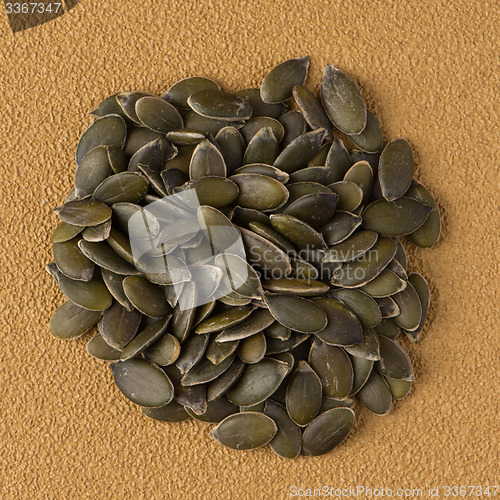 Image of Circle of pumpkin seeds