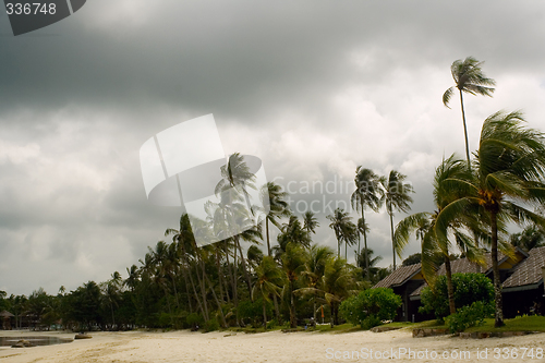 Image of Storm approaching tropical beach

