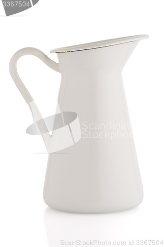 Image of White ceramic pitcher