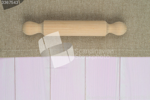 Image of Kitchenware on beige towel
