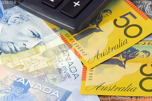 Image of Forex - Australia and Canadian currency pair with calculator

