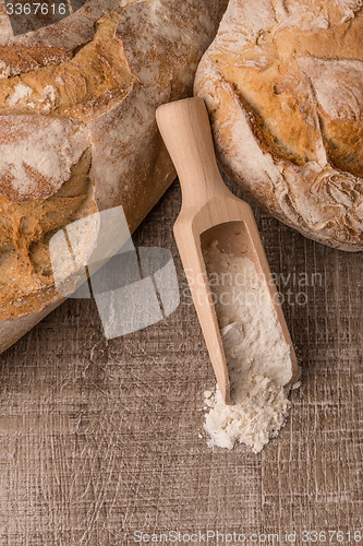 Image of Rustic bread and wheat