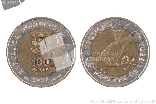 Image of \"100 escudos\" Portuguese coin