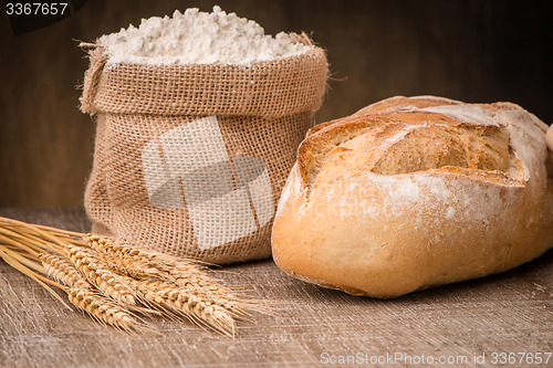 Image of Rustic bread and wheat