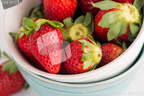 Image of Bowls with strawberries