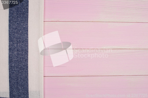 Image of Blue towel over table