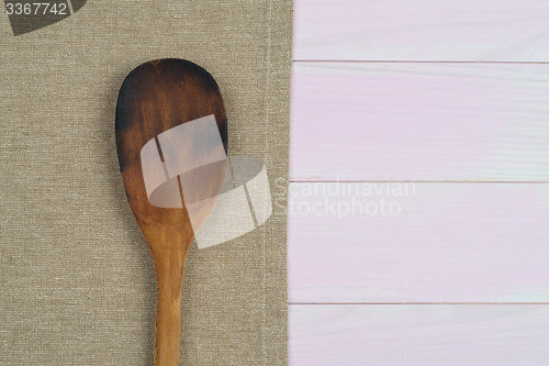 Image of Kitchenware on beige towel
