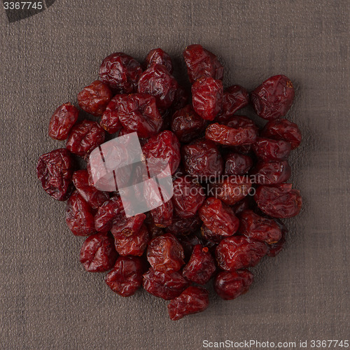 Image of Circle of dried cranberries