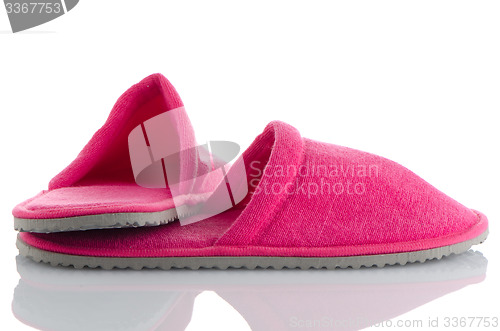 Image of A pair of pink slippers