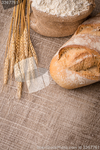 Image of Rustic bread and wheat