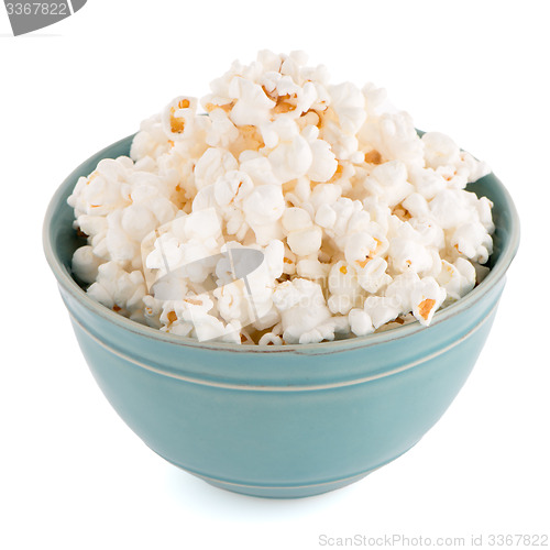 Image of Popcorn in a blue bowl