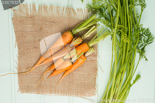Image of Carrots on a wooden table