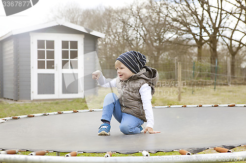 Image of Boy on Trampoline