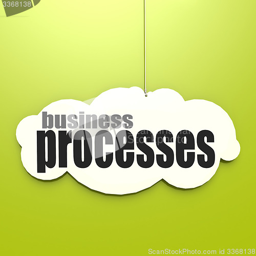 Image of White cloud with business processes