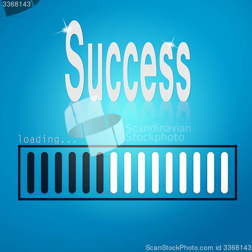 Image of Success blue loading bar