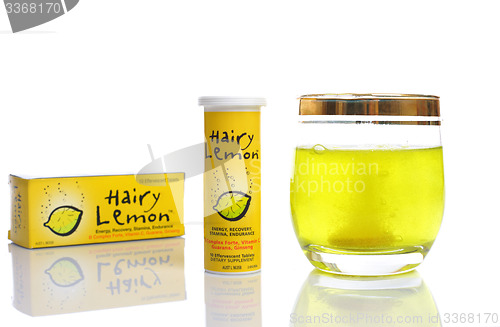 Image of Hairy lemon effervescent energy vitamin suplement drink