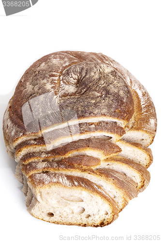 Image of tasty fresh baked bread bun baguette natural food