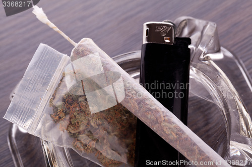 Image of Close up of marijuana and smoking paraphernalia