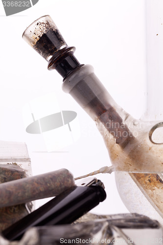 Image of Close up of marijuana and smoking paraphernalia