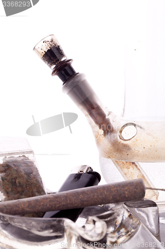 Image of Close up of marijuana and smoking paraphernalia