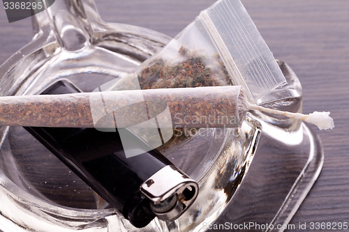 Image of Close up of marijuana and smoking paraphernalia