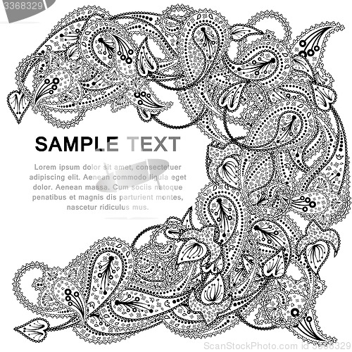 Image of Paisley pattern with frame