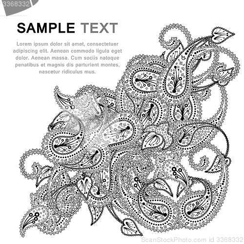 Image of Paisley pattern with frame