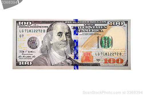 Image of hundred dollar bank note isolated