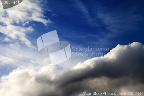 Image of Blue sky with clouds