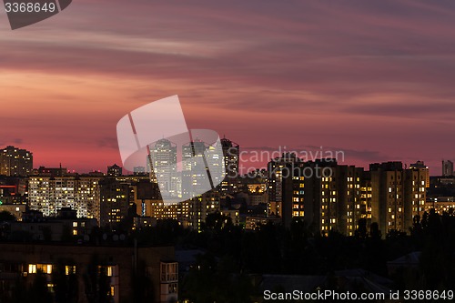 Image of Night view of Kiev. 