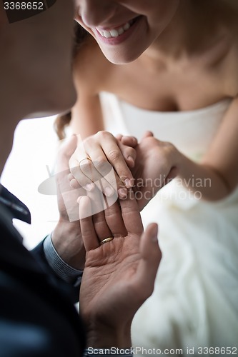 Image of Hands newlyweds