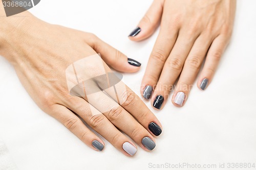 Image of Beautiful manicure on hands of the girl