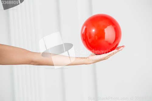 Image of Red ball for rhythmic gymnastics