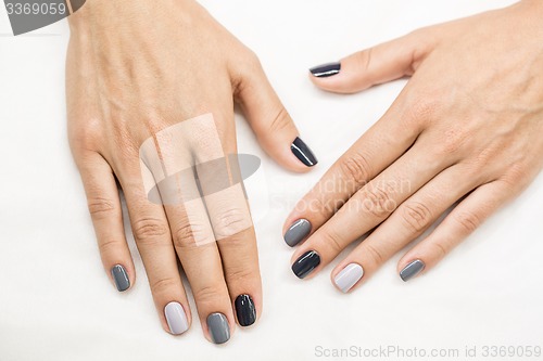 Image of Beautiful manicure on hands of the girl