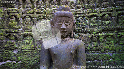 Image of Buddha image in Mrauk U, Myanmar