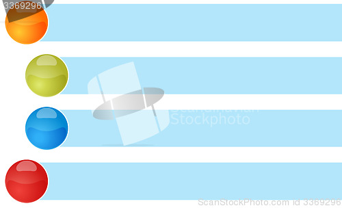 Image of Four Blank business diagram circular relationship curved bullet 