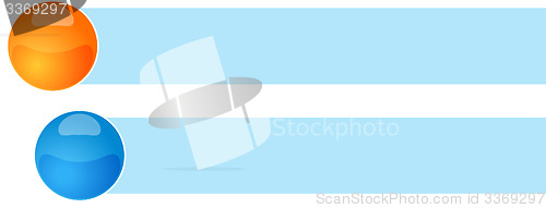 Image of Two Blank business diagram circular relationship curved bullet l