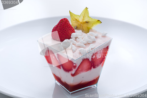 Image of strawberry frozen yogurt cake