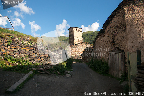 Image of Towers in mountain village