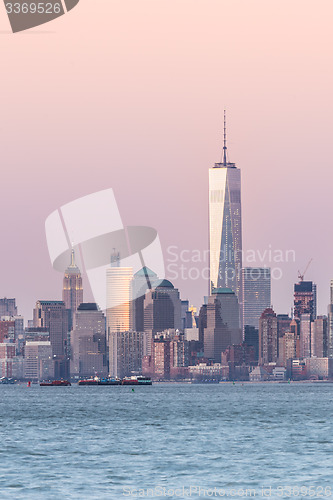 Image of New York City Manhattan downtown skyline