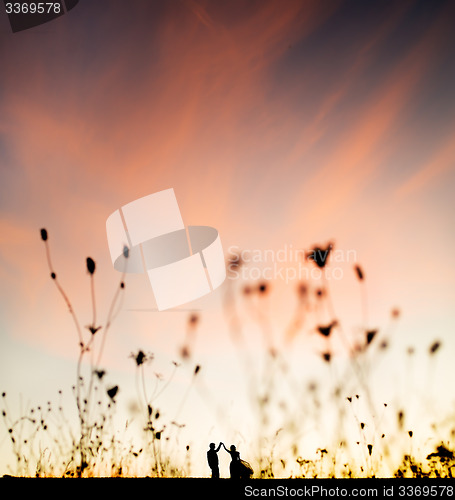 Image of sunset dancing