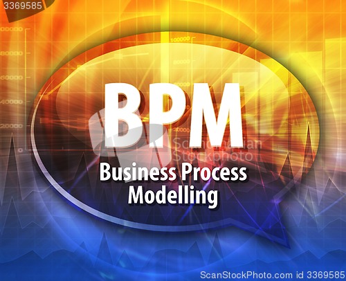 Image of BPM acronym definition speech bubble illustration