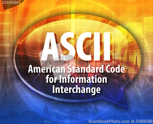 Image of ASCII acronym definition speech bubble illustration