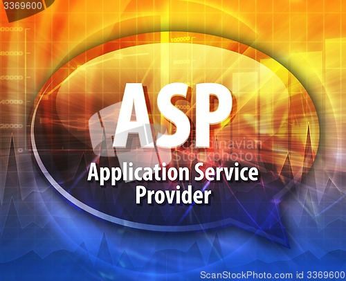 Image of ASP acronym definition speech bubble illustration