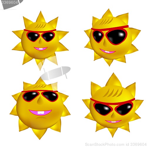 Image of Set of Sun Icons