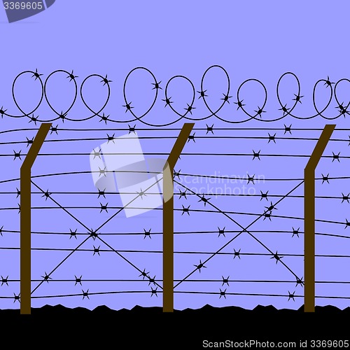 Image of Barbed Wire Fence