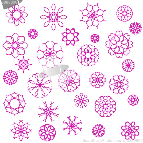Image of Pink Flower Icons