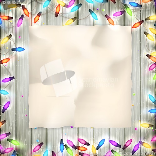 Image of Light bulbs and old paper. EPS 10