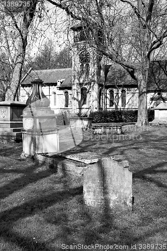 Image of in cemetery     england europe old construction and    history