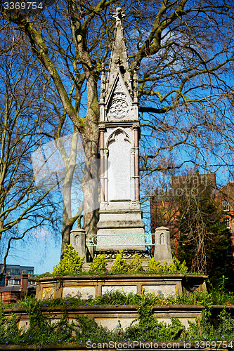 Image of in cemetery     england europe old construction and    history